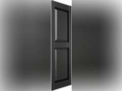 Lifetime Vinyl LP2S12X03100BL Standard Two Equal Panel Vinyls, Raised Panel Vinyl Shutters, w/Installation Shutter-Lok's & Matching Screws (Per Pair), 12"W x 31"H, Black 14