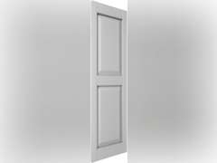Ekena Millwork Lifetime Vinyl LP2S14X03900PG Standard Two Equal Panel Vinyls, Raised Panel Vinyl Shutters, w/Installation Shutter-Lok's & Matching Screws (Per Pair), 14 3/4"W x 39"H, Paintable 86
