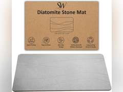 Stone Bath Mat - Quick Dry, Absorbent, Fast Drying Diatomite Bathroom Floor Mat - Luxurious Non-Slip Stone Bath Mats for Bathroom and Shower, Diatomaceous Earth Bath Stone Mat 36
