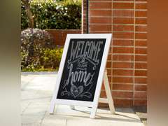 A Frame Chalkboard Sign Large 20 x 30 Chalkboard Easel Wooden Sidewalk Standing & Hanging Chalk Board Sandwich Board Sign for Restaurant,Farmhouse or Wedding Party Guide 48