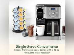 Cuisinart Coffee Maker, 12-Cup Glass Carafe, Automatic Hot & Iced Coffee Maker, Single Server Brewer, Stainless Steel, SS-16 171