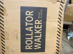 ELENKER Rollator Walker with 10 Wheels, Sponge Padded Seat and Backrest, Fully Adjustment Frame for Seniors, Champagne 81