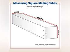 BOX USA BM5525 Square Mailing Tubes, 5" x 25", Oyster White (Pack of 25) 63