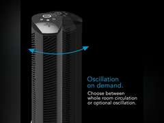 Vornado OSCR37 Oscillating Tower Fan and Air Circulator with Remote, Smooth Oscillation, Timer and Touch Controls, 37-Inch,Black 90