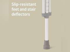 Medline Lightweight Aluminum Red Dot Guardian Crutches, for Patients 4 6 5 2 Tall, Walking Aid for Kids, Adults & Seniors, 300 lbs. Weight Capacity 33