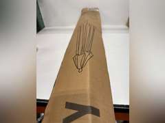 JONATHAN Y UMB1201D Beverly 9 ft. Designer Classic Scalloped Fringe Half Market Patio Umbrella with Crank, Push Button Tilt and UV Protection in Cream/White 144