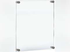 Azar Displays 105528 17-Inch W by 22-Inch H Acrylic Sign Holder with Caps and Standoffs 102