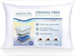 Fiber: The First & Original Water Pillow, clinically Proven to Reduce Neck Pain & Improve Sleep. Therapeutic, Ideal for People Looking for Proper Neck Support 74