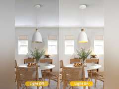 Modern Farmhouse Chandelier White Chandelier, 7 inches in Diameter, Suitable for Kitchen Island, Bedroom, Hallway 10