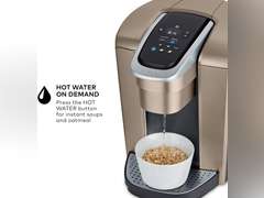 Keurig K-Elite Single Serve K-Cup Pod Coffee Maker, with Strength and Temperature Control, Iced Coffee Capability, 8 to 12oz Brew Size, Programmable, Brushed Gold 145