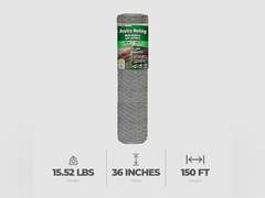 YARDGARD 308495B 2 Inch Hexagonal Mesh, 36 Inch by 150 Foot 20 Gauge Galvanized Poultry (Chicken) Netting Fence 38