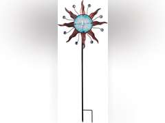 Sunset Vista Designs Vintage Copper Sun with Face Spinner Garden Stake, 38" 78