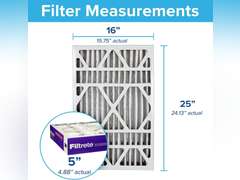 Filtrete 16x25x5, AC Furnace Air Filter, MPR 1550 DP, Healthy Living Ultra Allergen Deep Pleat, 1-Pack 71