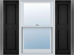 Lifetime Vinyl LP2S12X03100BL Standard Two Equal Panel Vinyls, Raised Panel Vinyl Shutters, w/Installation Shutter-Lok's & Matching Screws (Per Pair), 12"W x 31"H, Black 71