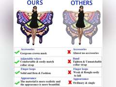 Butterfly Wings Costume, Double-Sided Printing Adult Halloween Butterfly Cape Costume Women Party 27