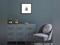Americanflat 16x16 Picture Frame with Polished Plexiglass - Use as 5x7 Frame with Mat or 16x16 Frame Without Mat - Streamline Collection - Thin Picture Frame for Wall Display - Black 20