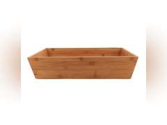 G.E.T. Enterprises BAMTRY-02 18" x 12" Bamboo Rectangular Tray, 4" Deep, Bamboo 70