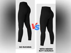 Sunzel Sunzfly Invisible Butt Scrunch Workout Leggings for Women, Butt Lifting High Waisted Gym Yoga Pants with Tummy Control size L 15