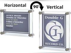 Azar Displays 105528 17-Inch W by 22-Inch H Acrylic Sign Holder with Caps and Standoffs 102