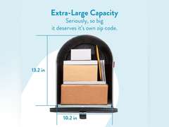 Gibraltar ST2000AM Stanley Post-Mount Mailbox, XL, Gray Steel - Quantity 1 93