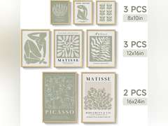 Henri Matisse Toile murale encadr e vert sauge pour salon, salon, bureau, cuisine 199