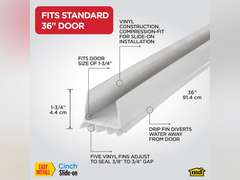 MD Building Products Door Seal Cinch 36"WHT by M-D Building Products MfrPartNo 43336, White, 91.5 cm 21