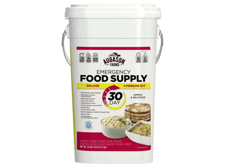 Deluxe 30-Day Emergency Food Supply 5-Gallon Survival Food(no expiration date) 115