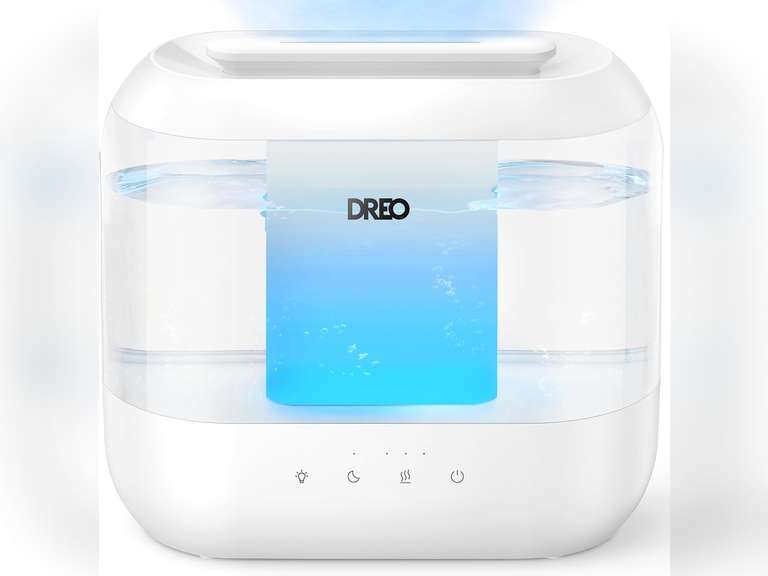 Dreo Humidifiers for Bedroom, Top Fill 4L Supersized Cool Mist Humidifier, 36H Runtime, 28 dB Quiet Ultrasonic Air Humidifier for Large Room, Plants, Baby Nursery, Indoor, Night Light, Easy to Clean 36
