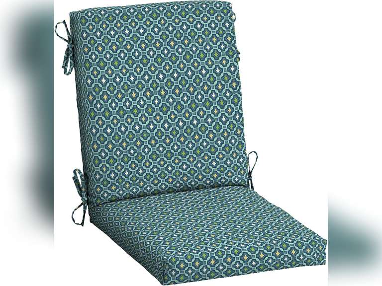 Arden Selections Outdoor Dining Chair Cushion, 20 x 20, Rain-Proof, Fade Resistant, 20 x 20, Alana Tile 143