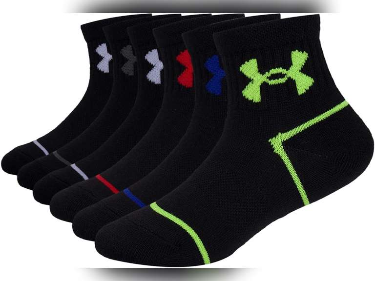 Under Armour Baby Boys Multi Pack Basic Essential Quarter Sock 12