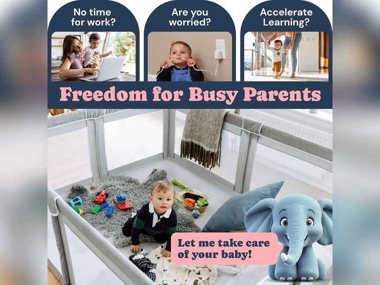 TODALE Durable Baby Playpen 70"x59" - Tear-Resistant Yard with Anti-Slip Suckers - Breathable Mesh Gate for Toddlers and Infants, Sleep & Activity - Grey - Playpen for Babies and Toddlers 126