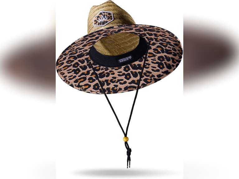 Straw Hat for Men & Women | Lifeguard Hat, Beach Hat & Sun Hat | UPF 50+ Wide Brim for Sun Protection | One Size | Hemlock 45