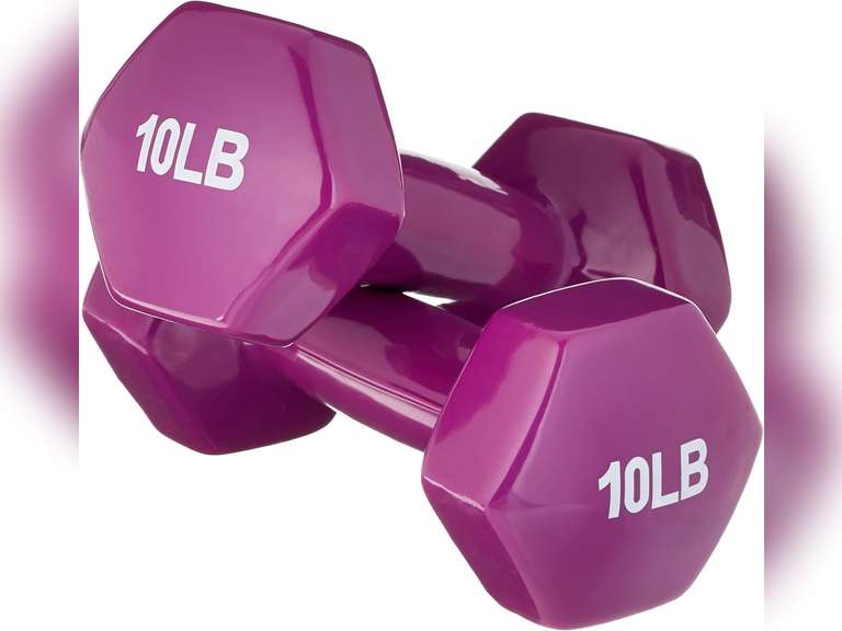 Amazon Basics Vinyl Coated Dumbbell Hand Weights 27