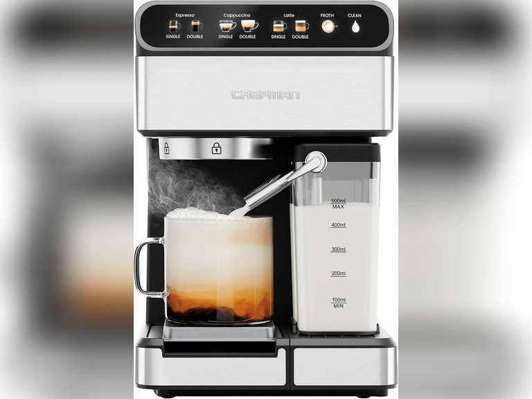 Chefman Caf Master Pro Espresso Maker for Single or Two Shots - Coffee ...