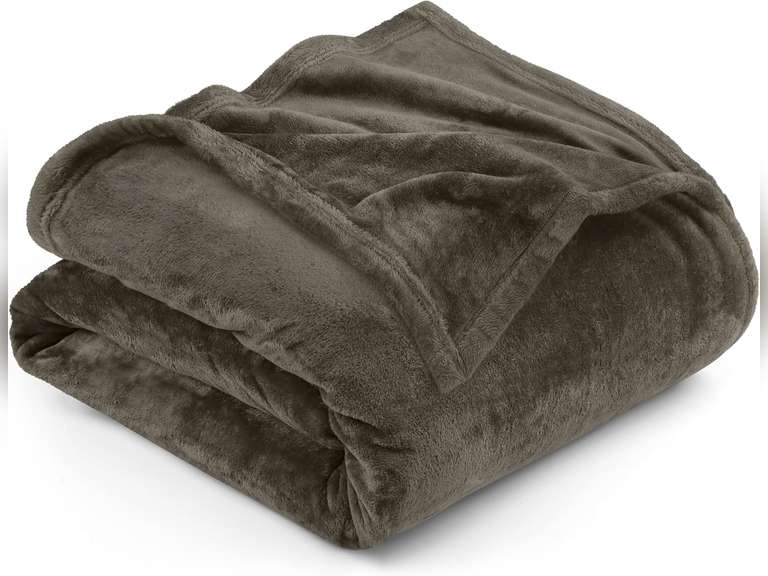 Utopia Bedding Fleece Blanket Queen Size Brown 300GSM Luxury Fuzzy Soft Anti-Static Microfiber Bed Blanket (90x90 Inch) 22