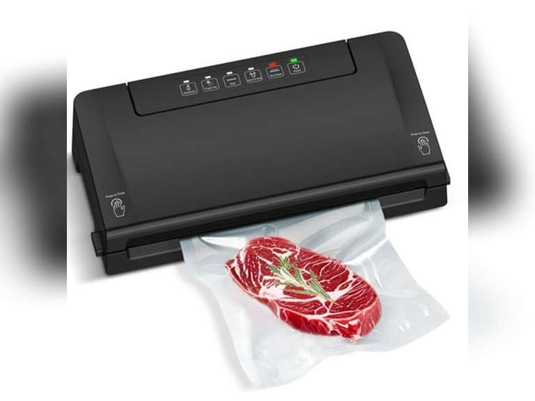 Mainstays Vacuum Sealer with Built-in Cutter and Roll Storage, 1 Vacuum Seal Roll Included , Black 49