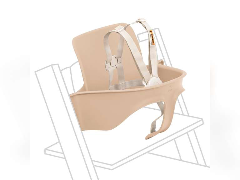 Stokke Tripp Trapp Baby Set 2, Natural - Ages 6-36 Months - Convert The Tripp Trapp Chair into a Comfortable High Chair - Includes Stokke Harness 2 105
