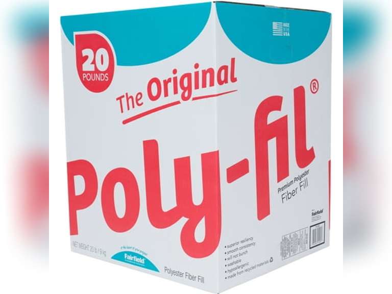 The Original Poly-fil Premium Polyester Fiber Fill by Fairfield, 20 Pound Box 100