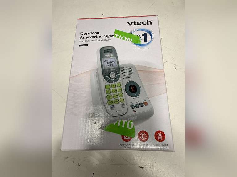 VTech DECT 6.0 1-Handset Cordless Phone System with Digital Answering System in White 63