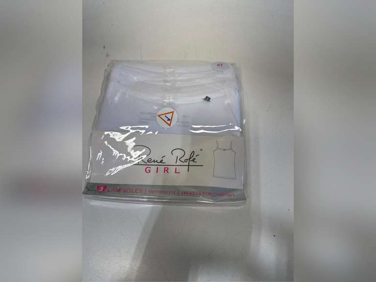 Feathers Girls Solid White Snug Fit Tagless Cami Vest - 100% Cotton Super Soft Undershirts (3/Pack) size 4T 16