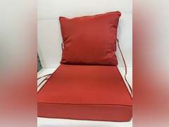 Waterproof Outdoor Chair Cushion Set, Fade and Tear Resistant Patio Furniture Cushions with Removeable Covers, 19x19 Inch, Burgundy, 1 Set 38