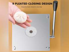 Steamed Stuffed Bun Maker with 3Mold Automatic Baozi Making Mold Stainless Steel Steamed Stuffed Cooking Tool Sets with Dough Press Machine, Closing Machine and Molds 298