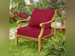 Waterproof Outdoor Chair Cushion Set, Fade and Tear Resistant Patio Furniture Cushions with Removeable Covers, 19x19 Inch, Burgundy, 1 Set 38