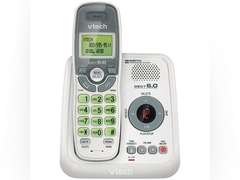 VTech DECT 6.0 1-Handset Cordless Phone System with Digital Answering System in White 63