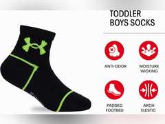 Under Armour Baby Boys Multi Pack Basic Essential Quarter Sock 12