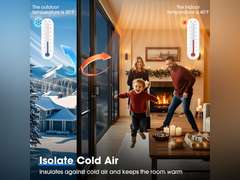 Coavas One Way Privacy Window Film,Reflective Home Glass Mirror Tint See Out Not in,Heat UV Blocking Static Cling for Office Front Door Daytime Privacy Covering, Blue-Silver,35.4x78.7 in 25