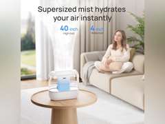 Dreo Humidifiers for Bedroom, Top Fill 4L Supersized Cool Mist Humidifier, 36H Runtime, 28 dB Quiet Ultrasonic Air Humidifier for Large Room, Plants, Baby Nursery, Indoor, Night Light, Easy to Clean 36