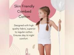 Feathers Girls Solid White Snug Fit Tagless Cami Vest - 100% Cotton Super Soft Undershirts (3/Pack) size 4T 16