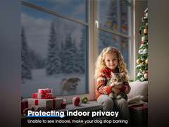 Coavas One Way Privacy Window Film,Reflective Home Glass Mirror Tint See Out Not in,Heat UV Blocking Static Cling for Office Front Door Daytime Privacy Covering, Blue-Silver,35.4x78.7 in 25