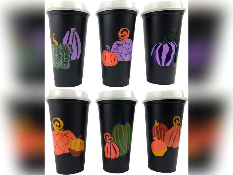Starbucks Reusable Cup Collection Pack Of 6 W/Lids-2017 29
